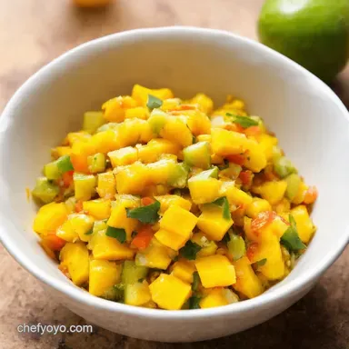 Sunshine Mango Salsa Recipe A Taste of the Tropics Recipe Card