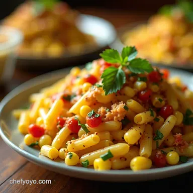 Healthy Street Corn Pasta Salad Lighter Elote Style Recipe Card