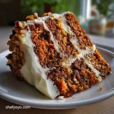 Super Moist Carrot Cake: Tender Crumb Cream Cheese Frosting Recipe Card