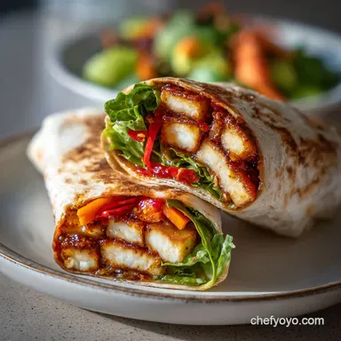 Sweet Chili Halloumi Wraps Pan-Seared in 20 Minutes Recipe Card