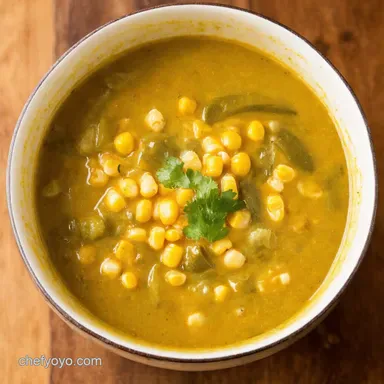 Sweet Heat Poblano Corn Chowder A Comforting Classic Recipe Card