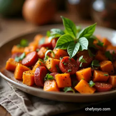 Healthy Weekend Meals Sweet Potato Chorizo Hash Sorted Recipe Card