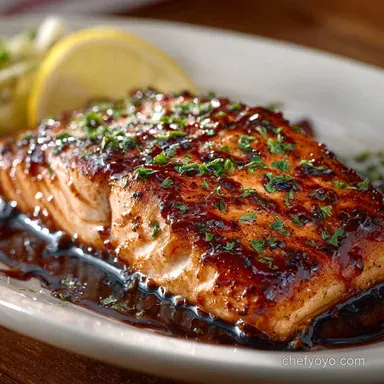 Texas Roadhouse Salmon Sweet Smoky Glaze Grilled or Oven Recipe Card