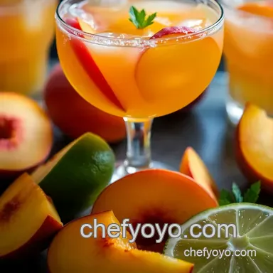 Sweet & Zesty Peach Margarita Recipe: A Summer Cocktail Delight Recipe Card