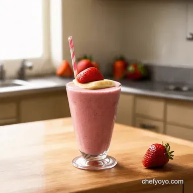Strawberry Banana Smoothie Recipe The 5Minute Brekkie Recipe Card