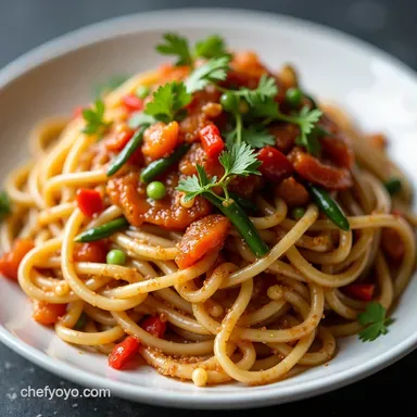 Vegetable Chop Suey with Chow Mein Crispy Noodle Fakeaway