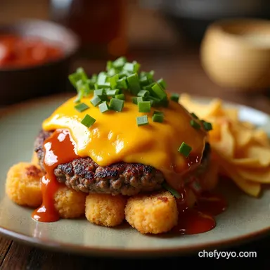 The Ultimate Tater Tot Casserole ScratchMade Beef Mushroom Bake Recipe Card