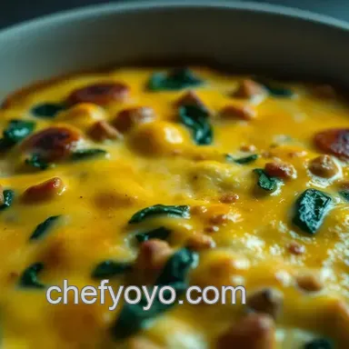 Cheesy Sausage & Spinach Egg Bake: My Crowd-Pleaser Recipe Card