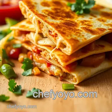 Ultimate Chicken Quesadilla: Fiesta in Every Bite! Recipe Card