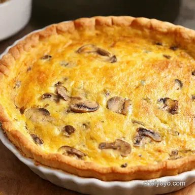 My Ultimate Creamy Mushroom Quiche Recipe So Easy Recipe Card