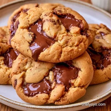 Thick Fluffy Chocolate Chip Cookies Baked Recipe Card