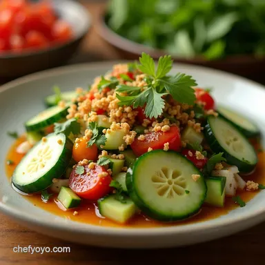 TikTok Asian Cucumber Salad Zesty Smashed Delight Recipe Card