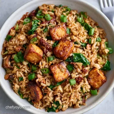 Tofu Fried Brown Rice for 4 Servings