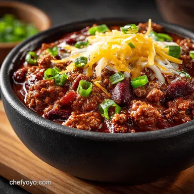 Touchdown Chili Super Bowl Food Slow Cooker Recipe Recipe Card