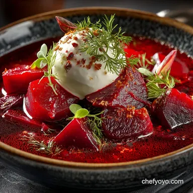 Traditional Polish Beet Borsch Soup Clear Crimson Barszcz Czysty