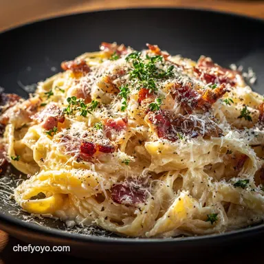 Creamy Carbonara: Silky Smooth, Traditional Roman Recipe (No Cream!) Recipe Card