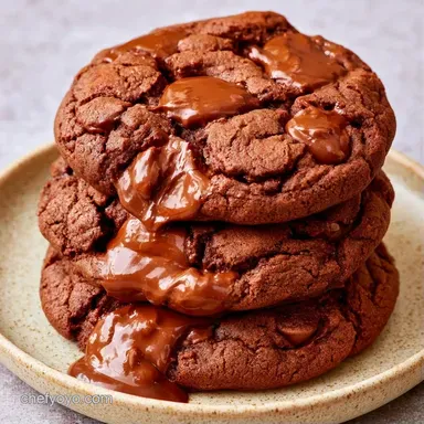 Triple Chocolate Chunk Cookies in 21 Min Recipe Card