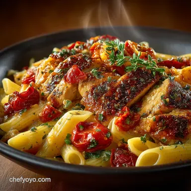 Silky Marry Me Chicken Pasta Easy Tuscan Comfort Food Dinner Recipe Card