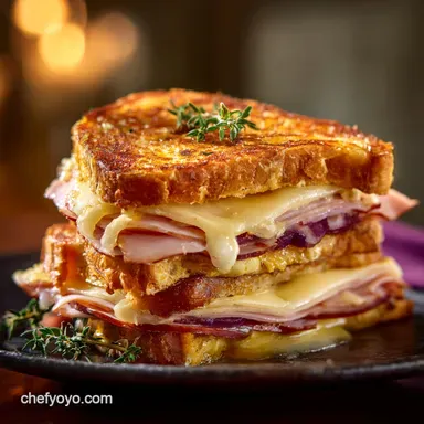 Monte Cristo Sandwich: The Ultimate Ham Gruy&egrave;re Recipe Recipe Card