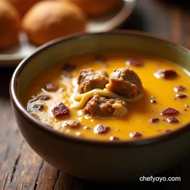 Ultimate Cheeseburger Soup Diner Comfort in a Bowl Recipe Card