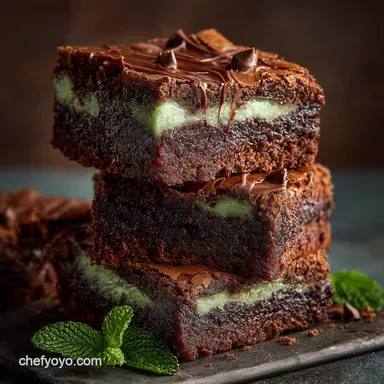 Chocolate Mint Brownies: Ultimate Fudgy Triple-Layer Recipe Recipe Card