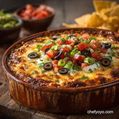 Taco Dip Recipe: The Proper Cheesy Seven-Layer Fiesta Dip Recipe Card
