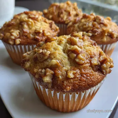 Banana Nut Muffins: Ultra-Moist Bakery Style Recipe Recipe Card