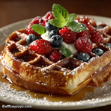 UltraCrisp Homemade Waffles The Secret to Perfect Fluff Recipe Card