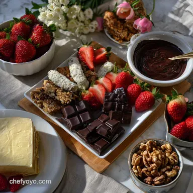 Valentine Snack Board Easy Valentines Day Party Food Idea with Chocolate for 10 People Recipe Card