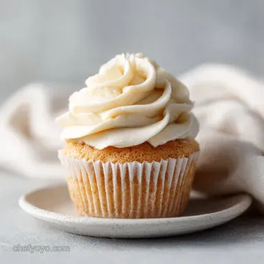 Vanilla Cupcakes with Buttercream Frosting for 12 Recipe Card