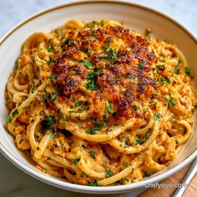 Vegan Tuna Casserole with Chickpeas Recipe Card