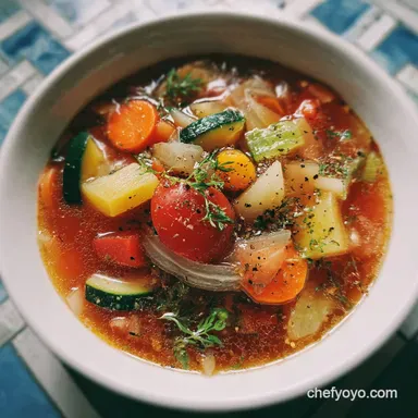 Vegetable Soup Recipe in 60 Minutes Recipe Card