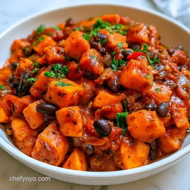 Vegetarian Sweet Potato Chili for 6 Recipe Card