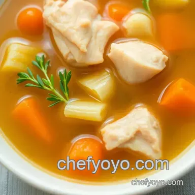 Velvety Pressure Cook Chicken Broth: Comfort in a Bowl Recipe Card