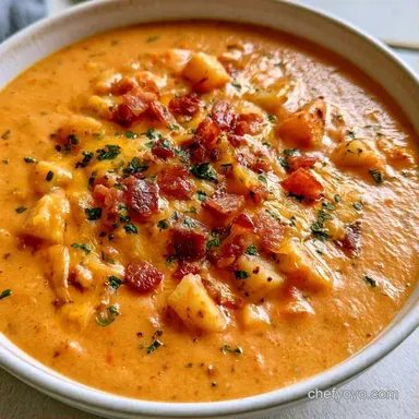 Venison Cheeseburger Soup with Potatoes Recipe Card