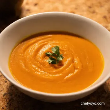 Warm Up With Roasted Sweet Potato Soup Spicy Comfort Recipe Card
