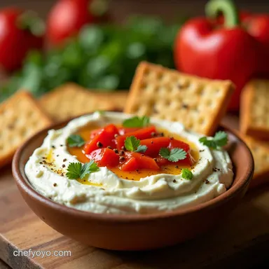 Whipped Feta Dip Roasted Red Pepper Heaven Easy Dips Recipe Card