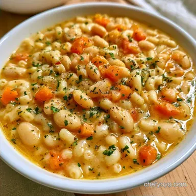 White Bean Soup with Pasta in 40 Minutes
