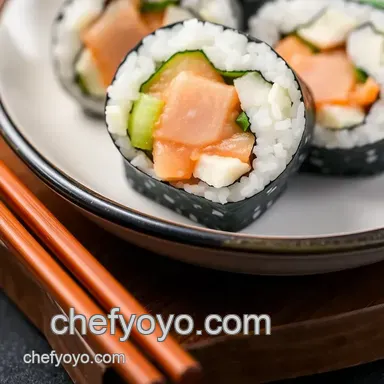 Delicious yellowtail scallion roll: 5 Easy Steps for Homemade Sushi! Recipe Card