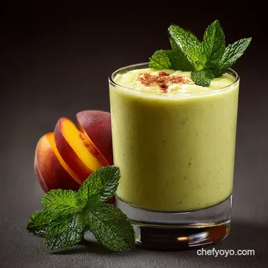 Creamy Peach Green Tea Smoothie The 5Minute Antioxidant Kickstart Recipe Card