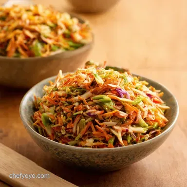 Zesty Asian Slaw Recipe Quick Crunchy Delicious Recipe Card