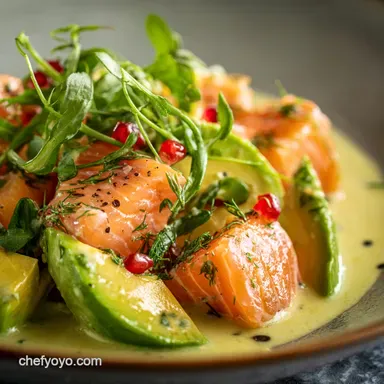 Salmon Avocado Salad Quick Creamy Healthy Lunch Recipe Recipe Card