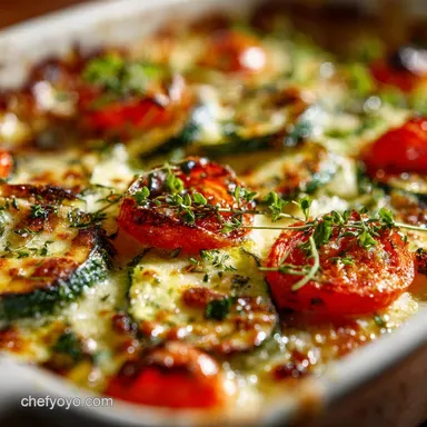 Zucchini Tomato Gratin: The Riviera Summer Bake with a Gruy&egrave;re Crust Recipe Card