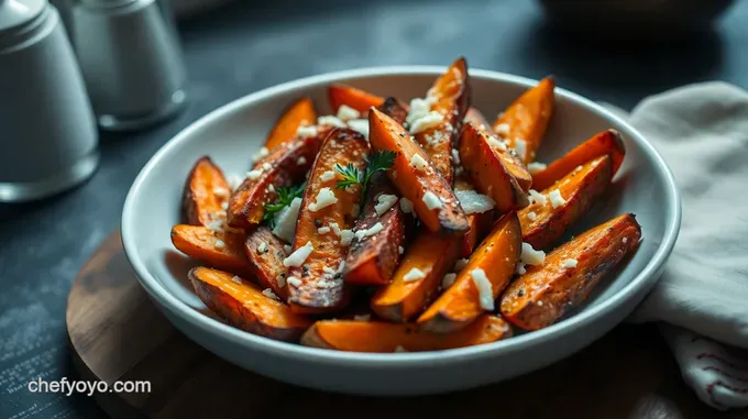 Crispy Sweet Potato Wedges with Garlic Parmesan