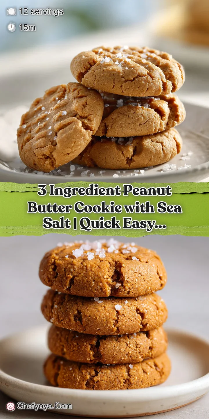 Close-up of a soft peanut butter cookie, showing its chewy texture and generous topping of sparkling sea salt crystals.