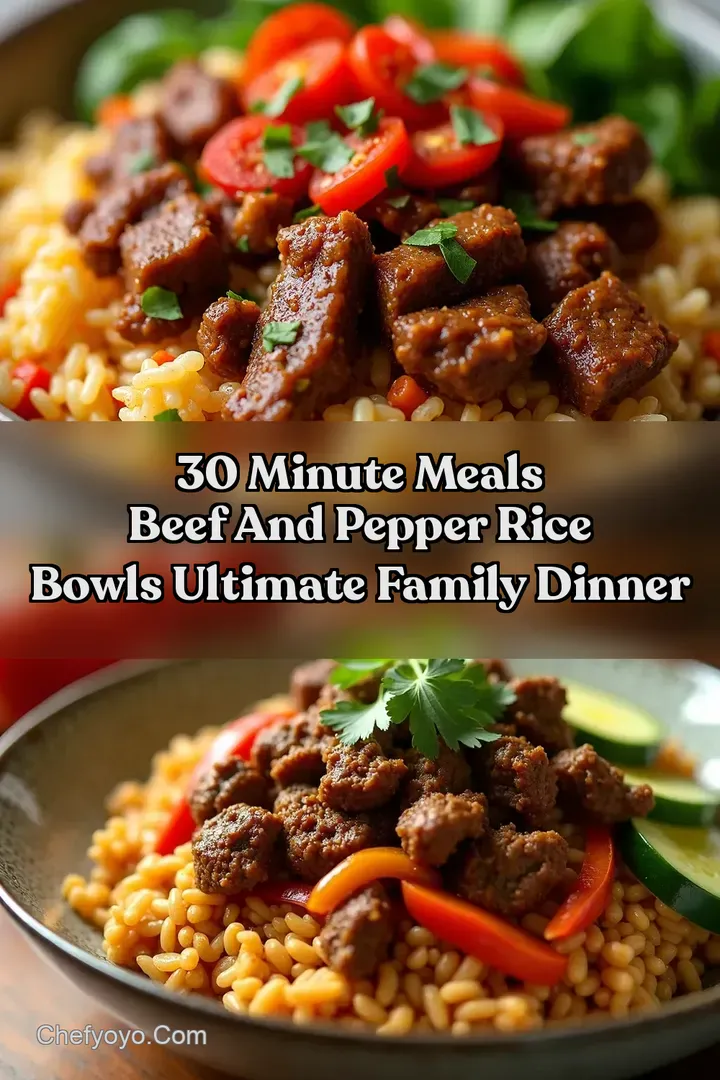 30 Minute Meals Beef and Pepper Rice Bowls Ultimate Family Dinner