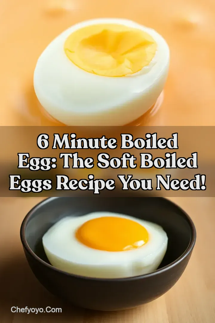 6 Minute Boiled Egg: The Soft Boiled Eggs Recipe You Need! : PIN FOR LATER 6 Minute Boiled Egg: The Soft Boiled Eggs Recipe You Need!