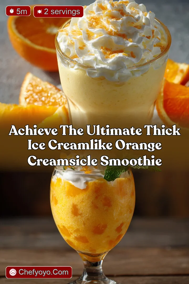 Achieve the Ultimate Thick Ice CreamLike Orange Creamsicle Smoothie