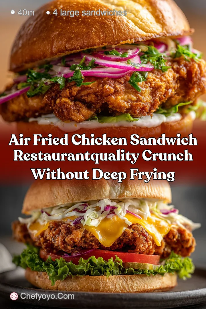 Air Fried Chicken Sandwich RestaurantQuality Crunch Without Deep Frying