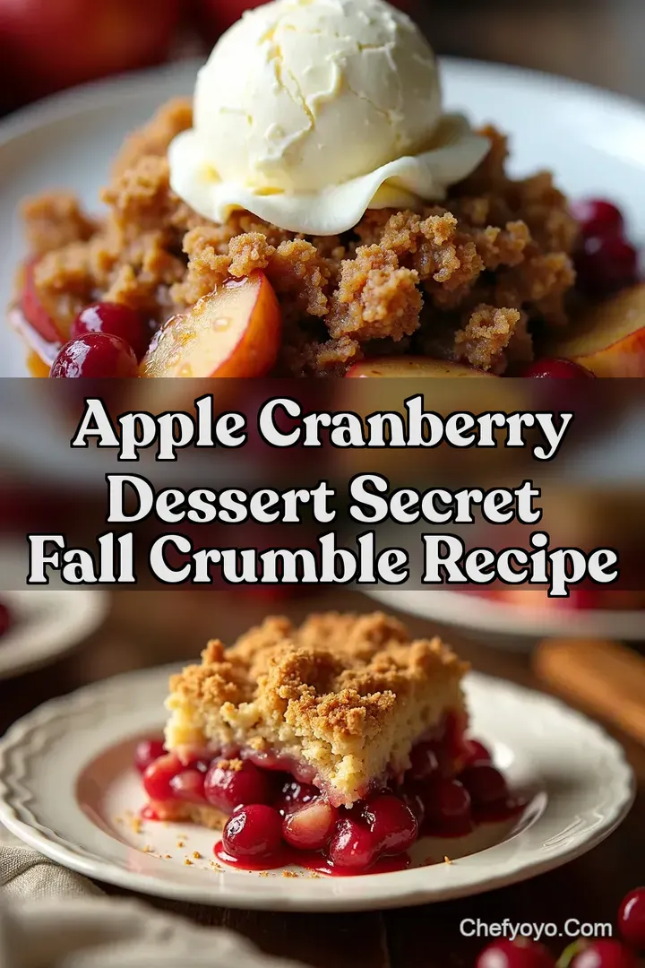 Apple Cranberry Dessert Secret Fall Crumble Recipe